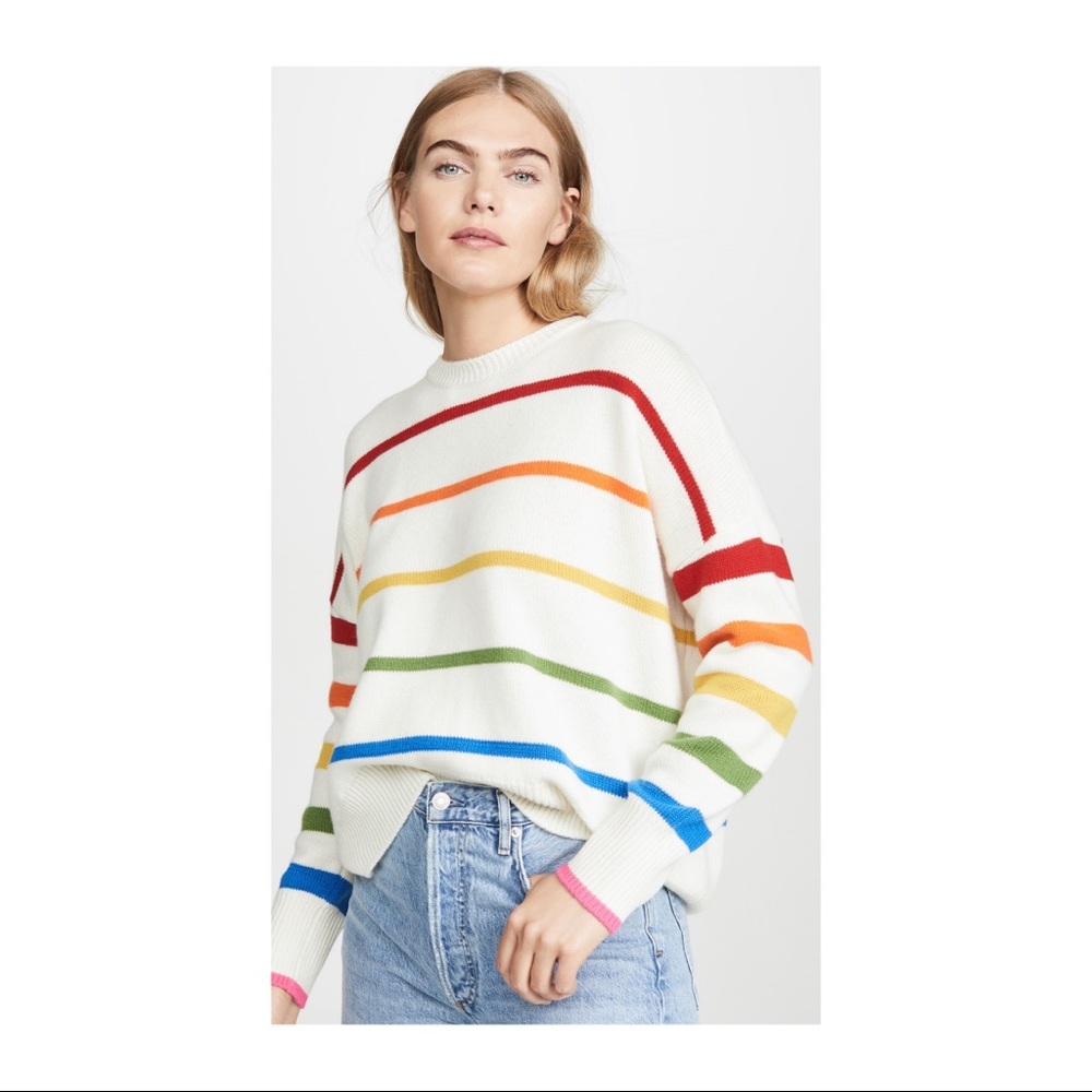 Sundry Oversized Rainbow Sweater Size 1 Wool and Cashmere